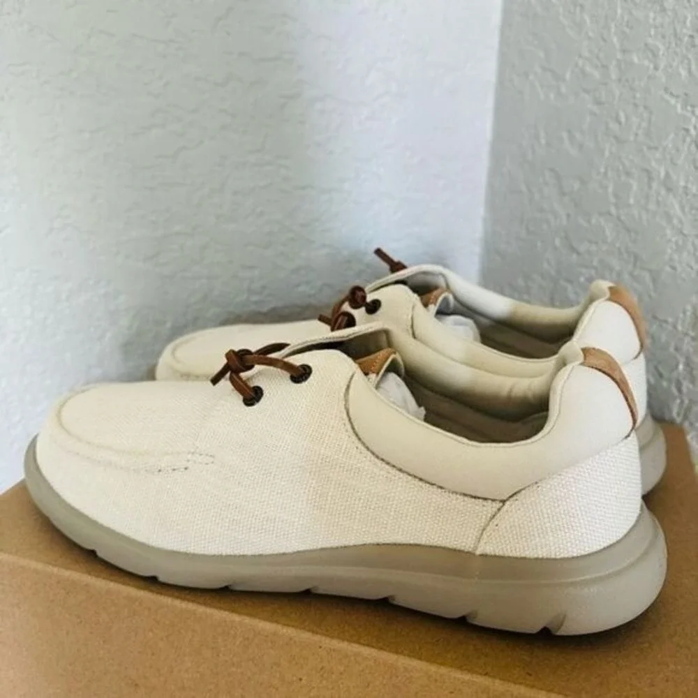 SPERRY TOP-SIDER Men's Captains Moc Toe Hemp Boat‎ Shoe, Size 11.5, Ivory, NWT